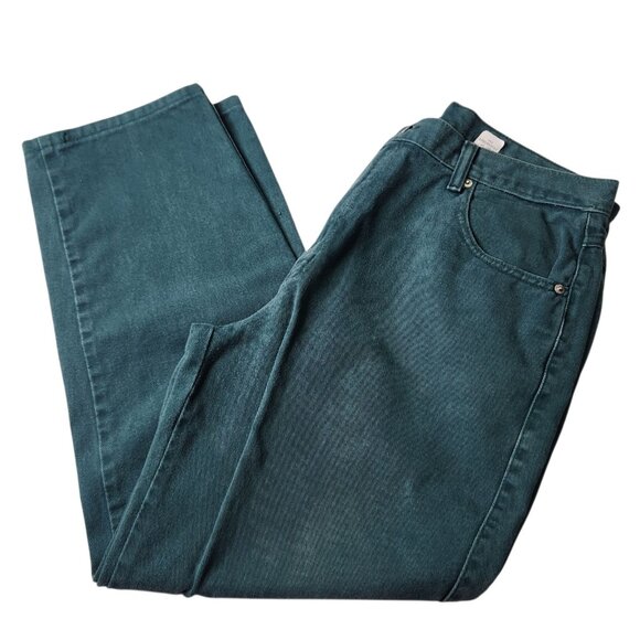 Sasson Jeans Green Size 36/30 High-Waist Straight Mom Jeans Vintage 80s 90s - Picture 3 of 11